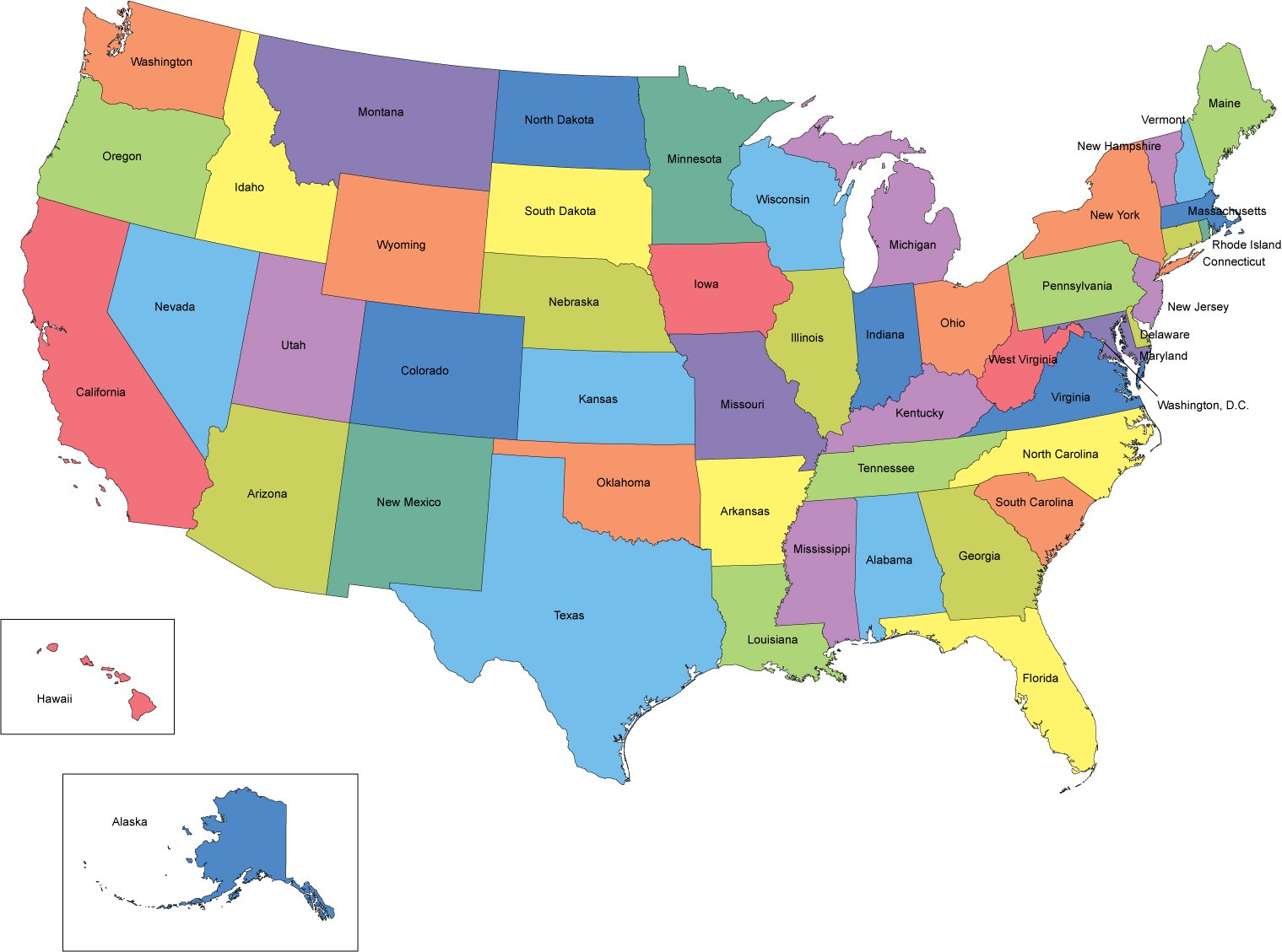 US States Coverage Map